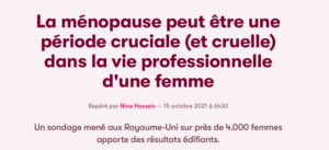 menopause femme carrière