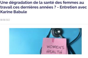 dégradation santé des femmes